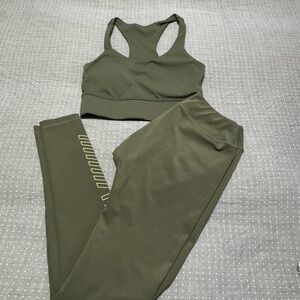 Olive Green Activewear Set